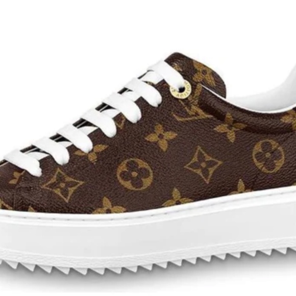 Louis Vuitton Brown Monogram "Time Out" Sneakers -Brand new in Box -size 35 - Picture 3 of 8